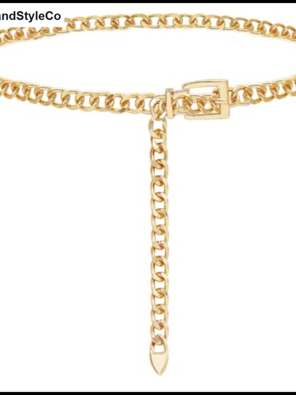 Metal Waist Chain Belt Adjustable Multilayer Dress Belt Punk Style